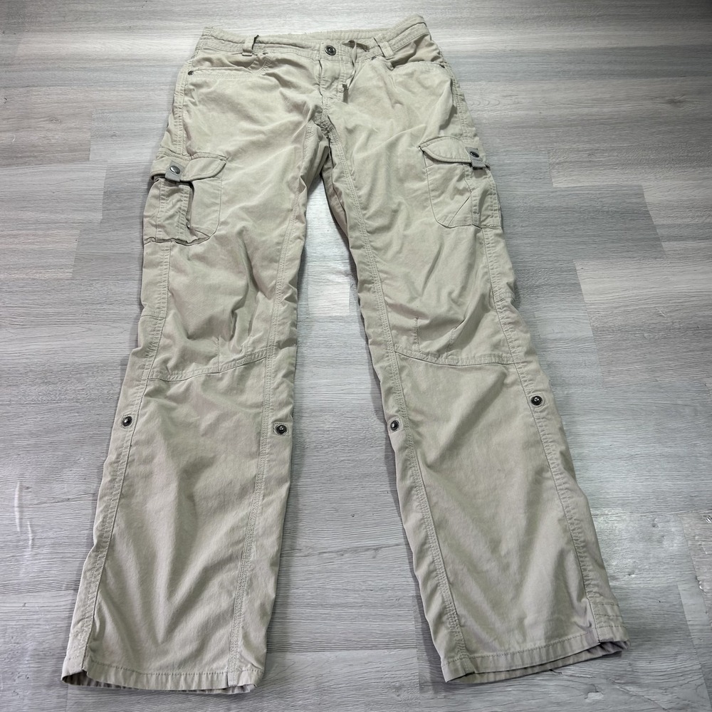 Kuhl Pants Womens 6 Beige Legendary Cargo Hiking Outdoor Stretch Casual